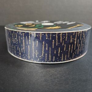 New Member's Mark Blue Gold Stripe Christmas Premium Ribbon 1.5 Inch 50 Yards